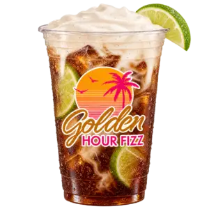 Build-your-own dirty soda with syrups and cream