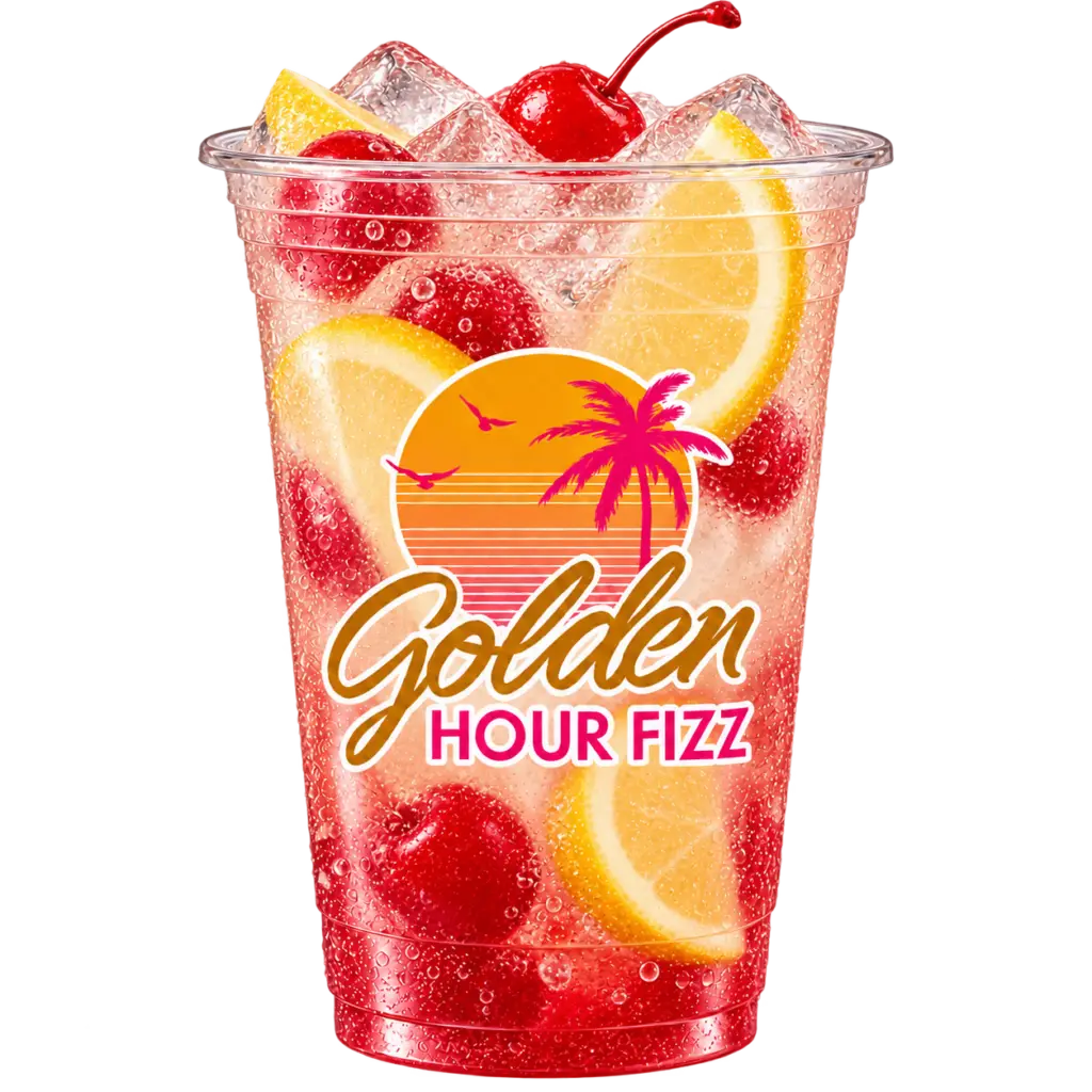 Cali Glow cherry lemonade with fresh lemons and cherries