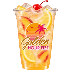 Pacific Peach lemonade with a cherry on top